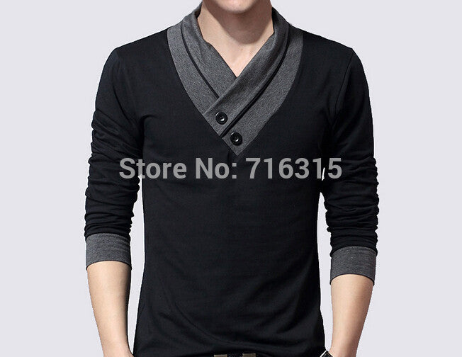 Mens-kemeja-kasual-Slim